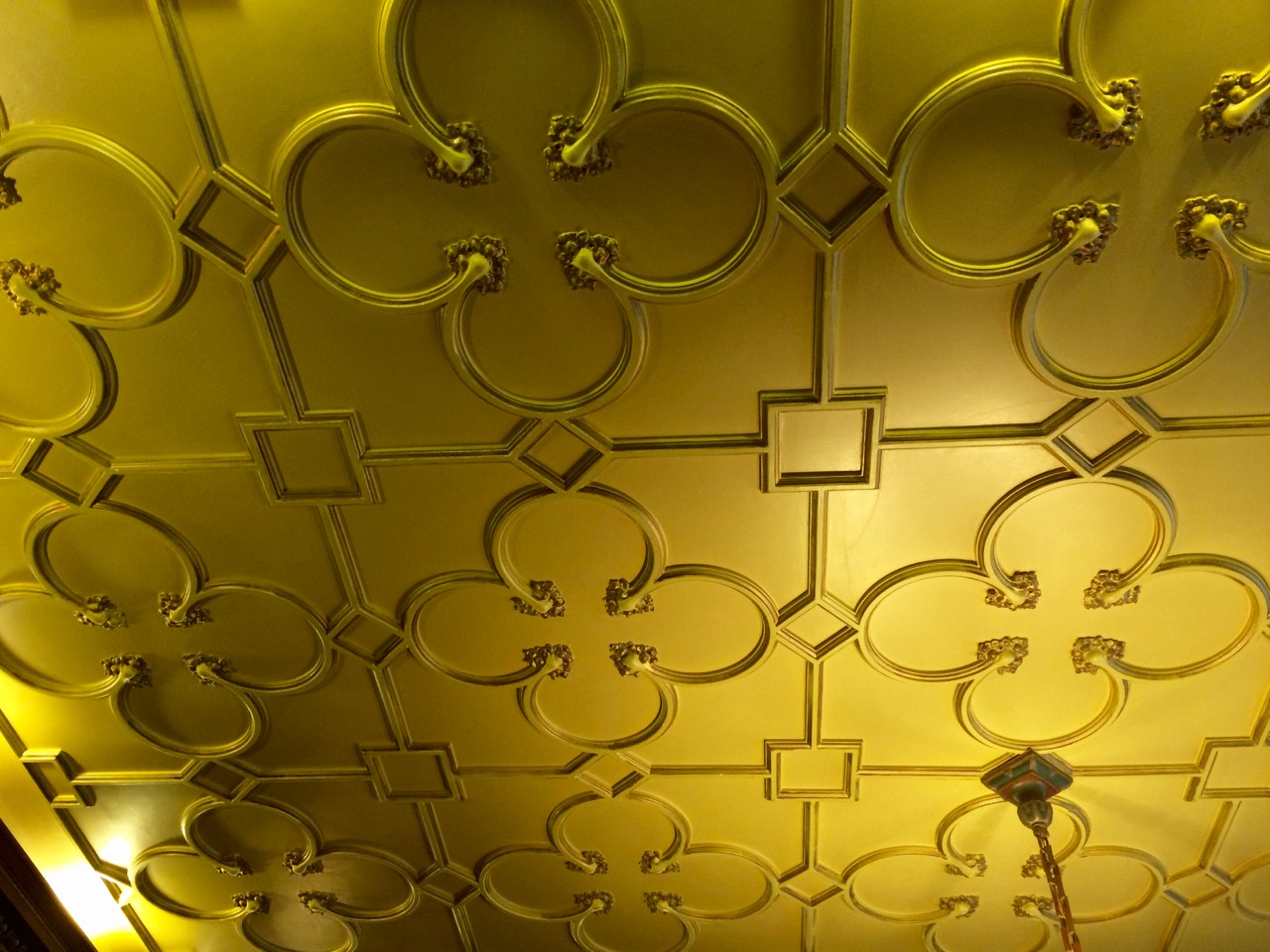 Library ceiling at the Pittock Mansion