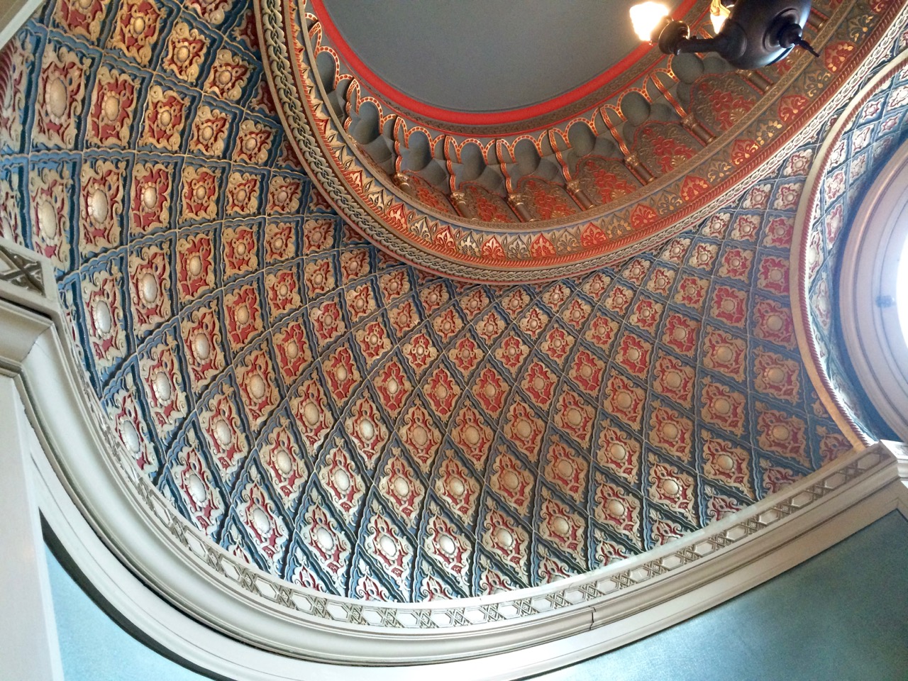 Ornate Moorish style ceiling in the Pittock Mansion Smoking Room