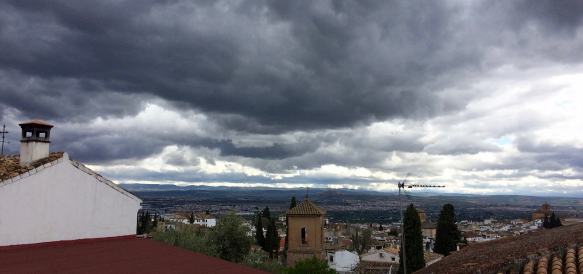 Rain clouds over Granada