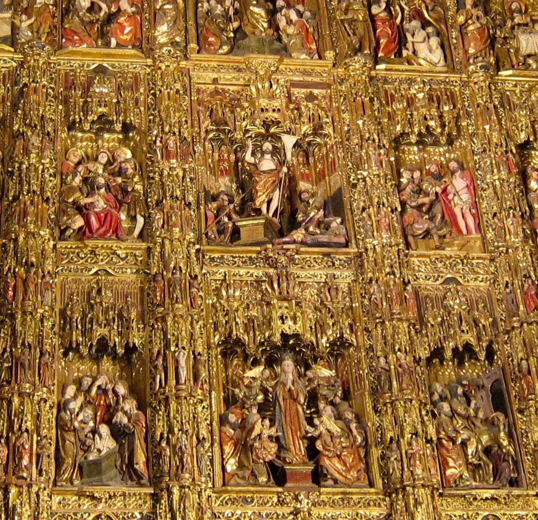 detail of the main altar inside Sevilla's Cathedral