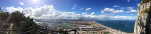 Panorama of Gibraltar Airport and La Línea de la Concepción