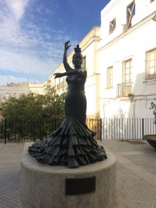 Flamenco dancer statue