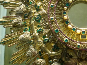 Detail of jeweled monstrance