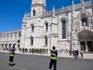 Bombeiros Preparing for Ceremony