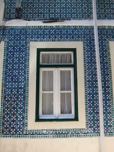 Azulejo Tiles on a Building Exterior in Lisbon