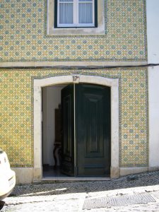 Azulejo Tiles on a Building Exterior in Lisbon