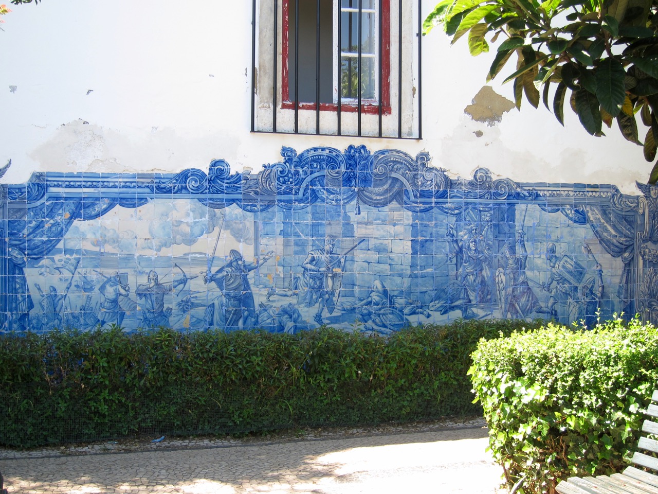 Azulejo Tiles on a Building Exterior in Lisbon